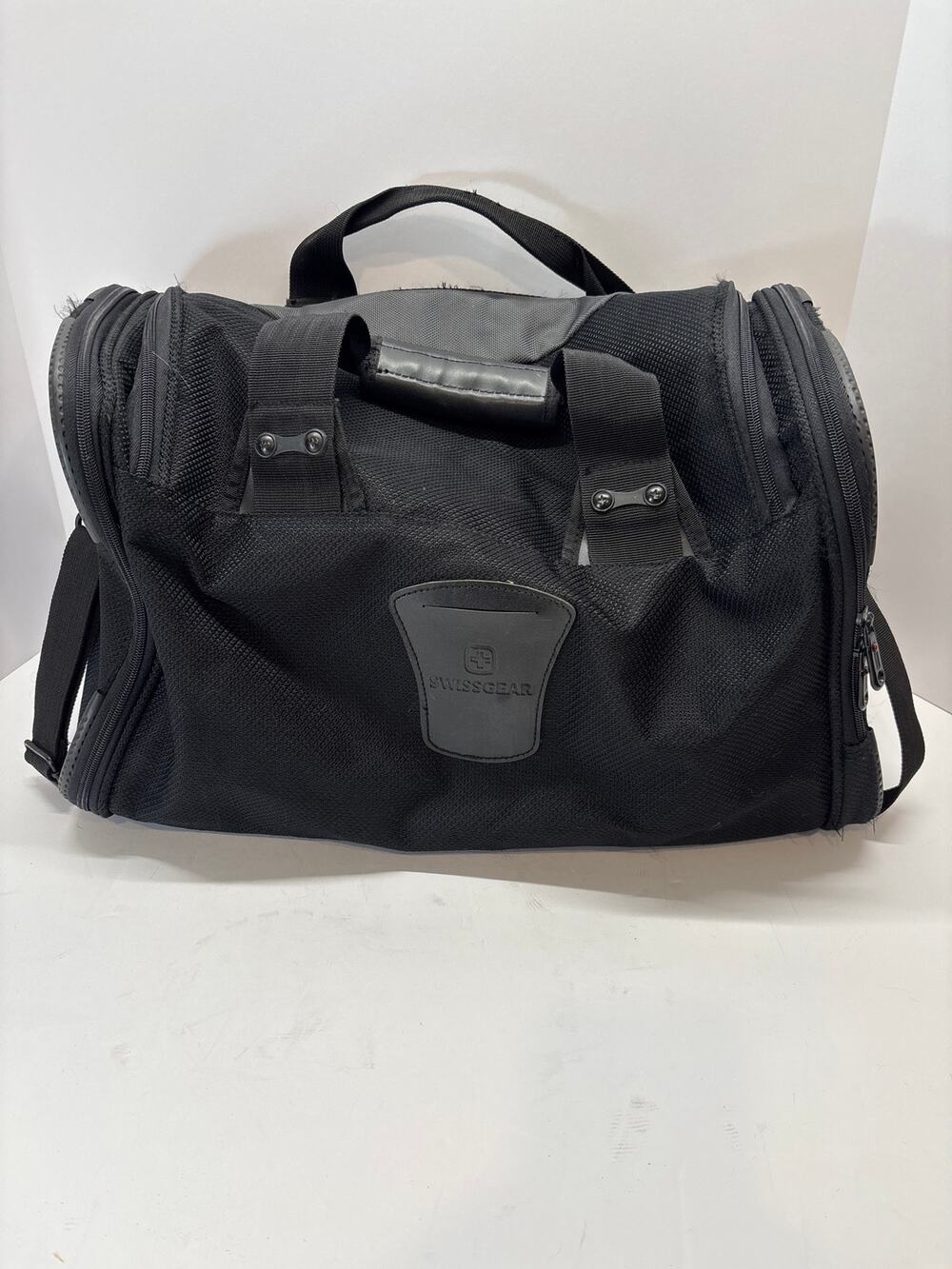 SwissGear Black Travel Duffel Bag Carry On Gym Luggage Shoulder Strap